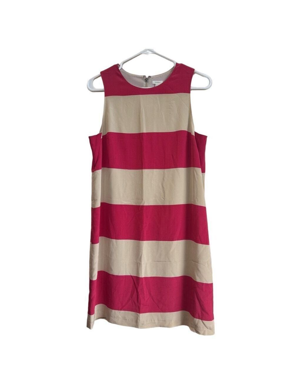 FOSSIL 100% Silk Wide Stripe A-line Dress